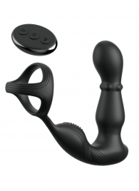 Черный вибростимулятор простаты с кольцом Ass-gasm Slide   Glide - Pipedream - в Нижнем Тагиле купить с доставкой
