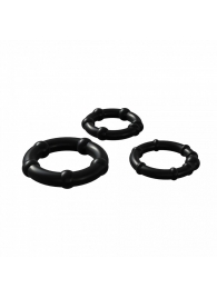 Набор из 3 черных эрекционных колец Babooom Ring Set - Adrien Lastic - в Нижнем Тагиле купить с доставкой