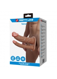 Реалистичная полая насадка на член для двойного проникновения Yairon - 17,5 см. - Baile - купить с доставкой в Нижнем Тагиле