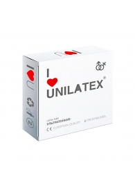 Ультратонкие презервативы Unilatex Ultra Thin - 3 шт. - Unilatex - купить с доставкой в Нижнем Тагиле