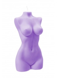 Фиолетовая интерьерная свеча в форме женского торса - 850 гр. - Pecado - купить с доставкой в Нижнем Тагиле