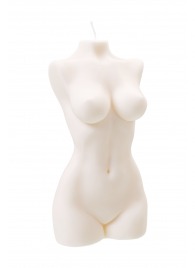 Белая интерьерная свеча в форме женского торса - 850 гр. - Pecado - купить с доставкой в Нижнем Тагиле