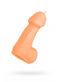 Оранжевая свеча в форме пениса - 47 гр. - Pecado - купить с доставкой в Нижнем Тагиле