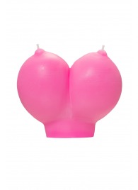 Розовая свеча «Сиськи» - 150 гр. - Pecado - купить с доставкой в Нижнем Тагиле