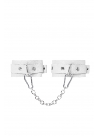 Белые мини-оковы со скруглёнными углами - Pecado - купить с доставкой в Нижнем Тагиле