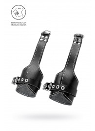 Черные подвесы с белой строчкой - Pecado - купить с доставкой в Нижнем Тагиле