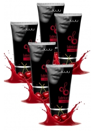 Набор из 5 съедобных лубрикантов JUJU со вкусом вишни - JuJu - купить с доставкой в Нижнем Тагиле