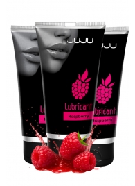 Набор из 3 съедобных лубрикантов JUJU со вкусом малины - JuJu - купить с доставкой в Нижнем Тагиле