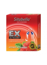 Стимулирующая насадка Sitabella Extender  Клубника - Sitabella - купить с доставкой в Нижнем Тагиле