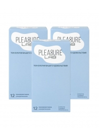 Набор из 3 упаковок ультратонких презервативов Pleasure Lab (по 12 шт.) - Pleasure Lab - купить с доставкой в Нижнем Тагиле