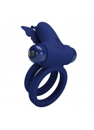 Синее эрекционное кольцо с вибростимуляцией клитора - Baile - в Нижнем Тагиле купить с доставкой