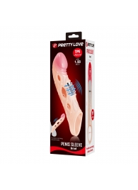 Телесная удлиняющая насадка с рельефом и вибрацией Brad - 21,3 см. - Baile - в Нижнем Тагиле купить с доставкой