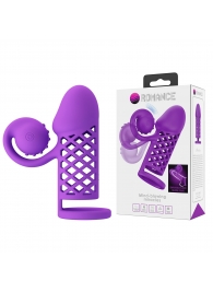 Фиолетовая вибронасадка с клиторальным отростком Harden - Baile - в Нижнем Тагиле купить с доставкой