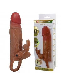 Карамельная вибронасадка с клиторальным стимулятором Osmar - 20,5 см. - Baile - в Нижнем Тагиле купить с доставкой