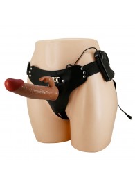 Мужской полый страпон с вибрацией Marion - Baile - купить с доставкой в Нижнем Тагиле