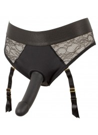 Черный женский страпон Strap-on Set: трусики и насадка - Orion - купить с доставкой в Нижнем Тагиле