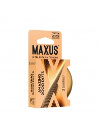 Точечные презервативы MAXUS 2000 Amazing Dots с железным кейсом - 3 шт. - Maxus - купить с доставкой в Нижнем Тагиле