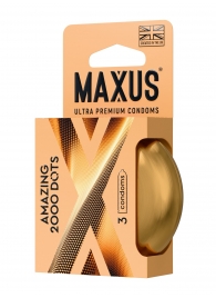 Точечные презервативы MAXUS 2000 Amazing Dots с железным кейсом - 3 шт. - Maxus - купить с доставкой в Нижнем Тагиле