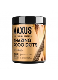 Точечные презервативы MAXUS 2000 Amazing Dots с железным кейсом - 15 шт. - Maxus - купить с доставкой в Нижнем Тагиле