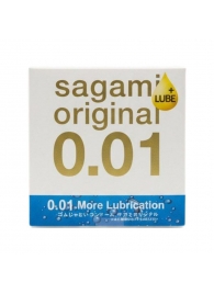 Увлажнённый презерватив Sagami Original 0.01 Extra Lub - 1 шт. - Sagami - купить с доставкой в Нижнем Тагиле