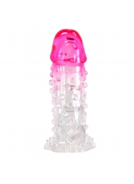 Прозрачно-розовая насадка на пенис Wilford - 13,5 см. - Baile - в Нижнем Тагиле купить с доставкой