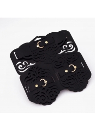 Фигурный набор для БДСМ-игр с узорами и золотистой фурнитурой - Crazy Handmade - купить с доставкой в Нижнем Тагиле