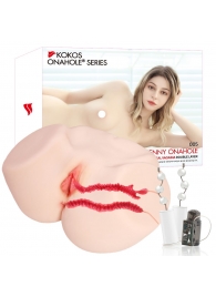 Мастурбатор-полуторс с двойным слоем материала и вибрацией Jenny Onahole Real Vagina - KOKOS - в Нижнем Тагиле купить с доставкой