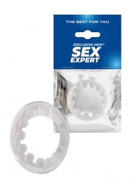Эрекционное кольцо со стимулирующими шариками на поверхности - Sex Expert - в Нижнем Тагиле купить с доставкой