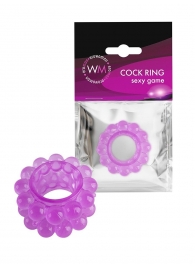 Лиловое эрекционное кольцо с 2 рядами стимулирующих шариков - Erowoman-Eroman - в Нижнем Тагиле купить с доставкой