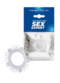 Эластичное эрекционное кольцо с шишечками и шипами - Sex Expert - в Нижнем Тагиле купить с доставкой