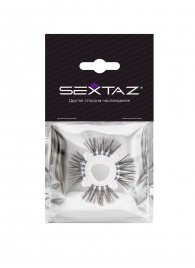 Эластичное эрекционное кольцо с черными «ресничками» - Sextaz - в Нижнем Тагиле купить с доставкой