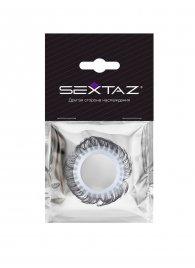 Эластичное эрекционное колечко с черными «ресничками» - Sextaz - в Нижнем Тагиле купить с доставкой