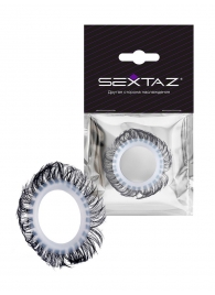 Эластичное эрекционное колечко с черными «ресничками» - Sextaz - в Нижнем Тагиле купить с доставкой