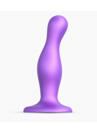 Фиолетовая насадка Strap-On-Me Dildo Plug Curvy size M - Strap-on-me - купить с доставкой в Нижнем Тагиле