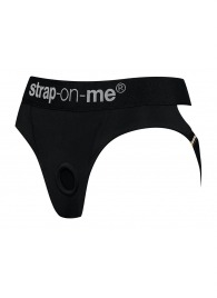 Черные трусики для насадок Heroine Lingerie Harness - size XL - Strap-on-me - купить с доставкой в Нижнем Тагиле