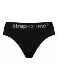 Черные трусики для насадок Heroine Lingerie Harness - size XL - Strap-on-me - купить с доставкой в Нижнем Тагиле