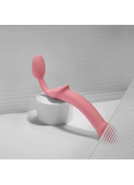 Розовый безремневой страпон Strap-on-me Semi-Realistic Bendable Strap-On size L - Strap-on-me - купить с доставкой в Нижнем Тагиле