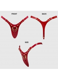 Красный пояс для фиксации насадок Strap-On-Me Leatherette Harness Fabulous - Strap-on-me - купить с доставкой в Нижнем Тагиле