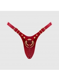 Красный пояс для фиксации насадок Strap-On-Me Leatherette Harness Fabulous - Strap-on-me - купить с доставкой в Нижнем Тагиле
