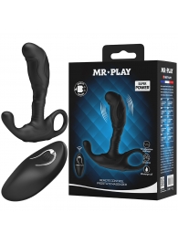 Черный изогнутый массажёр простаты с вибрацией и пультом ДУ - Baile - в Нижнем Тагиле купить с доставкой