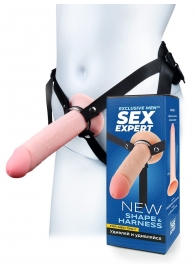 Мужской полый страпон на регулируемых ремешках - 22 см. - Sex Expert - купить с доставкой в Нижнем Тагиле