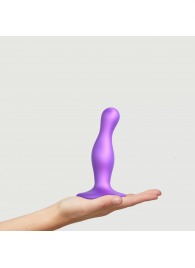 Фиолетовая насадка Strap-On-Me Dildo Plug Curvy size S - Strap-on-me - купить с доставкой в Нижнем Тагиле