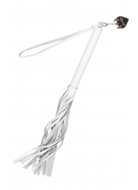 Белая кожаная плеть - 50 см. - Pecado - купить с доставкой в Нижнем Тагиле