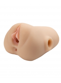 Телесный мастурбатор с вибрацией Double Pounder Vibrating Squeeze Stroker - Pipedream - в Нижнем Тагиле купить с доставкой