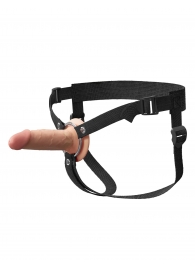 Телесный пустотелый фаллопротез 5’’ Hollow Silicone Strap-On - 14 см. - Pipedream - купить с доставкой в Нижнем Тагиле