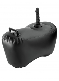 Черное надувное кресло с платформой для фиксации дилдо Body Dock Inflatable Love Seat - Pipedream - купить с доставкой в Нижнем Тагиле
