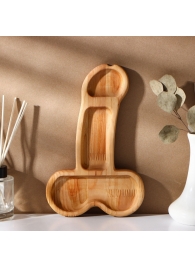 Деревянное блюдо для подачи в форме члена (25 х 16,5 х 1,7 см) - Сима-Ленд - купить с доставкой в Нижнем Тагиле