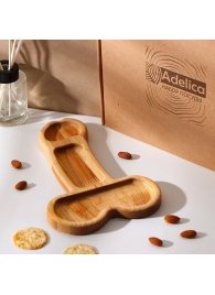 Деревянное блюдо для подачи в форме члена (25 х 16,5 х 1,7 см) - Сима-Ленд - купить с доставкой в Нижнем Тагиле