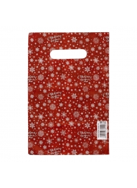 Красный подарочный новогодний пакет с вырубной ручкой (20х30 см) - Сима-Ленд - купить с доставкой в Нижнем Тагиле