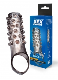 Дымчатая насадка на пенис с выпуклостями - 11 см. - Sex Expert - в Нижнем Тагиле купить с доставкой